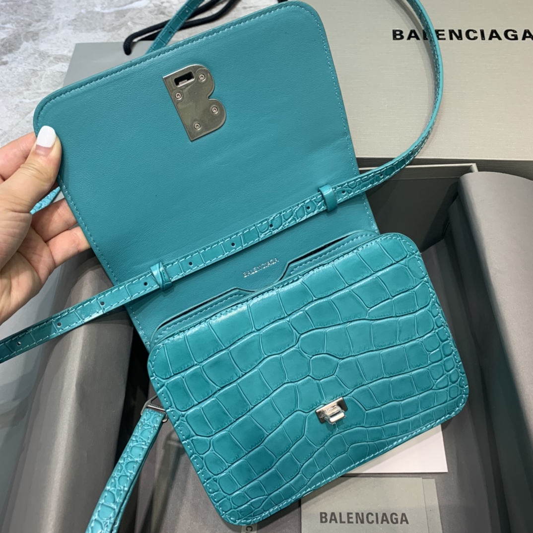 Balenciaga Bolso Bandolera B In Blue. For Women. Women-s Bags 7in/18cm - Soul Replicas