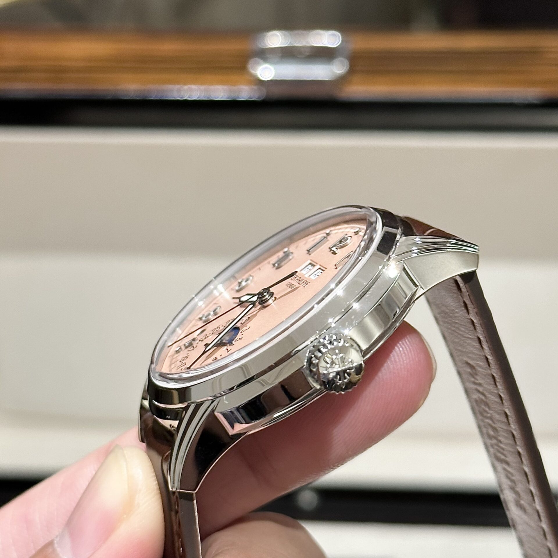 Patek Philippe Replica Watch Complications 5320G Pink Dial GRF 40mm - Soul Replicas