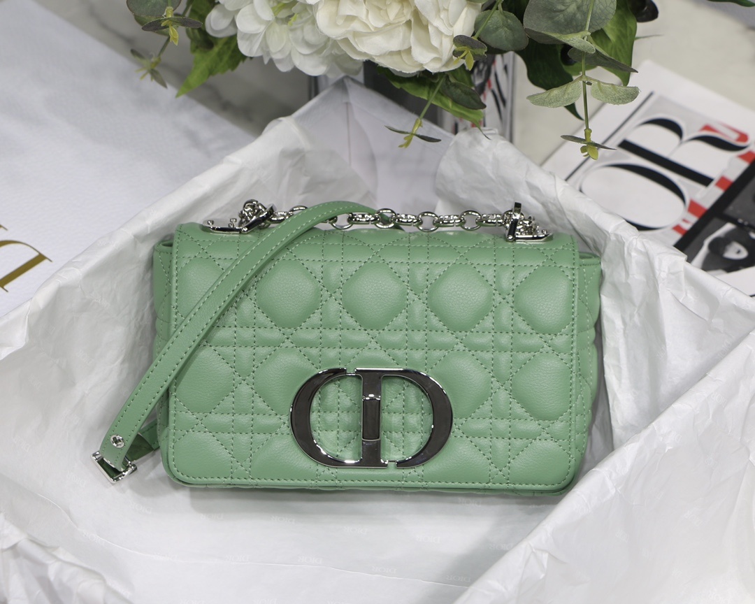 Christian Dior Small Dior Caro Bag Green For Women. Women's Handbags. Shoulder Bags. Crossbody Bags. 20cm/8in CD - Soul Replicas