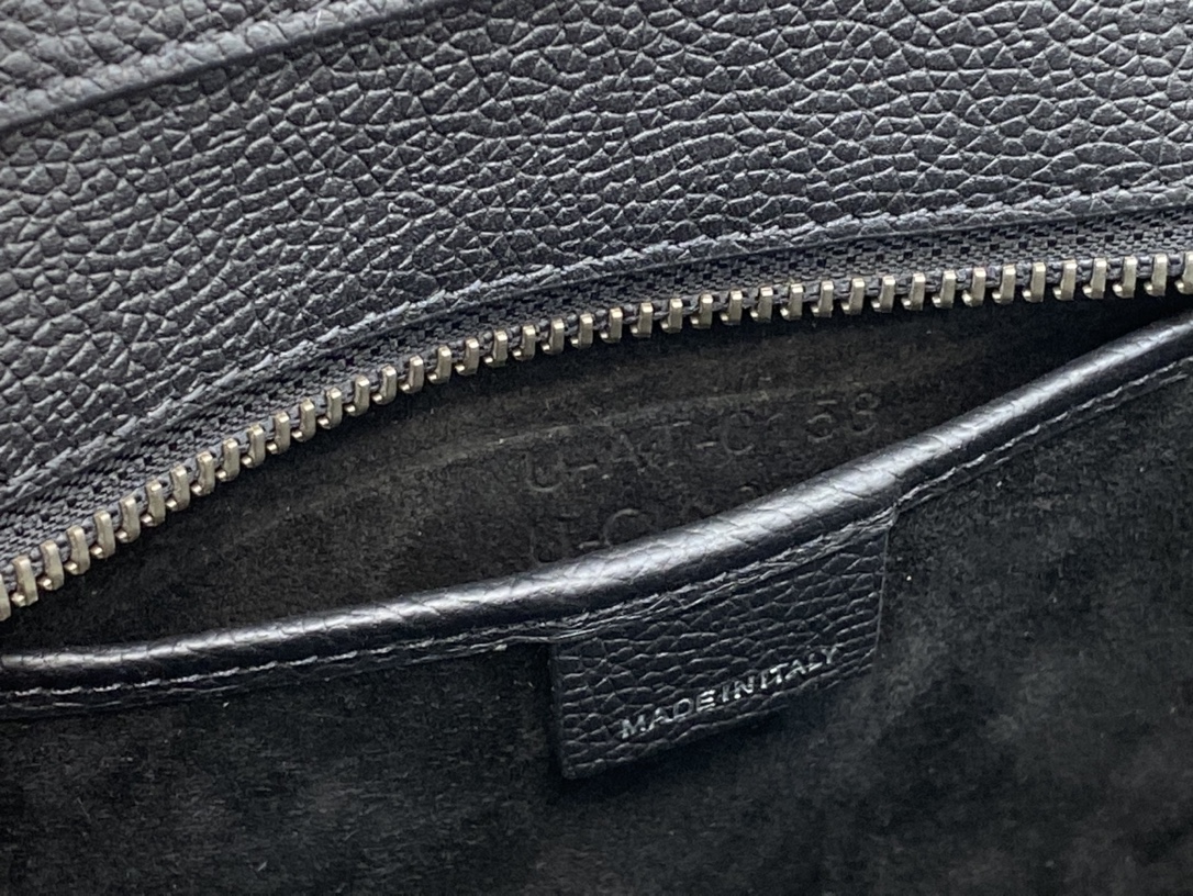 Celine Nano LuGucciage Bag In Drummed Black For Women 8in/20cm 189243HSC.38NO - Soul Replicas