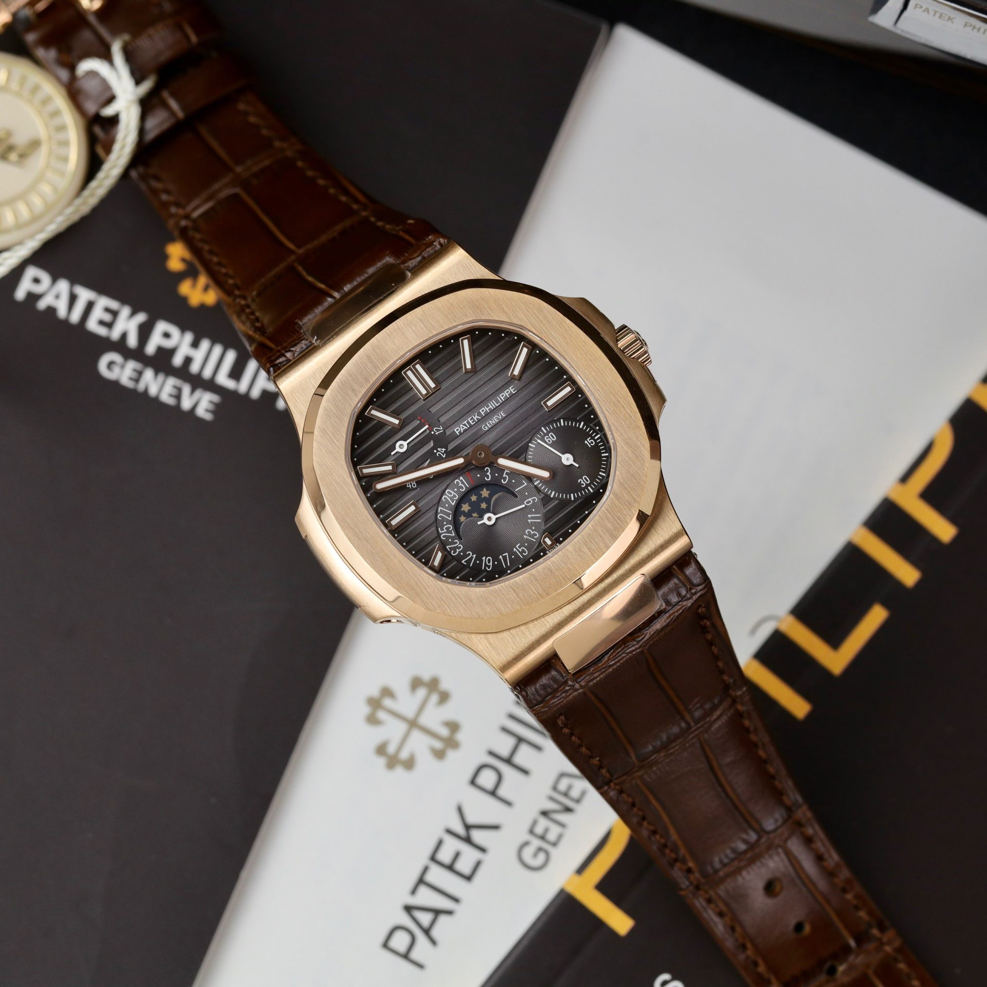 Patek Philippe Replica Watch Nautilus 5712R Rose Gold PPF Factory 40mm - Soul Replicas