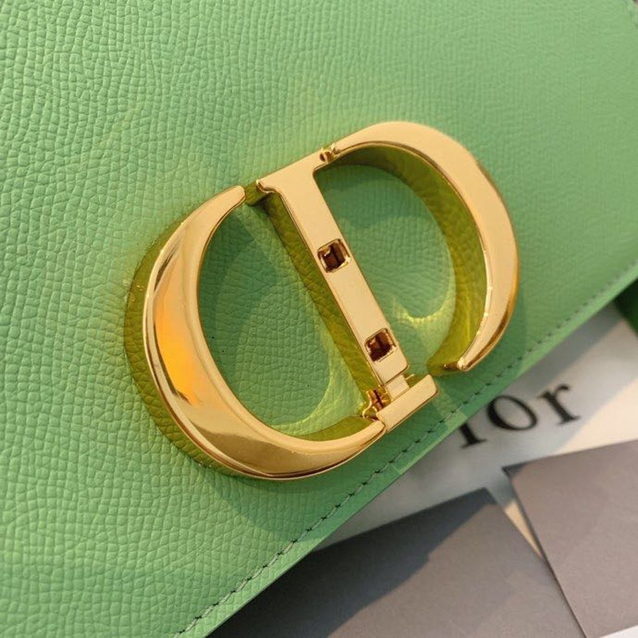 Christian Dior 30 Montaigne Chained Bag Deep Mint Green Box For Women 24cm/9in CD - Soul Replicas