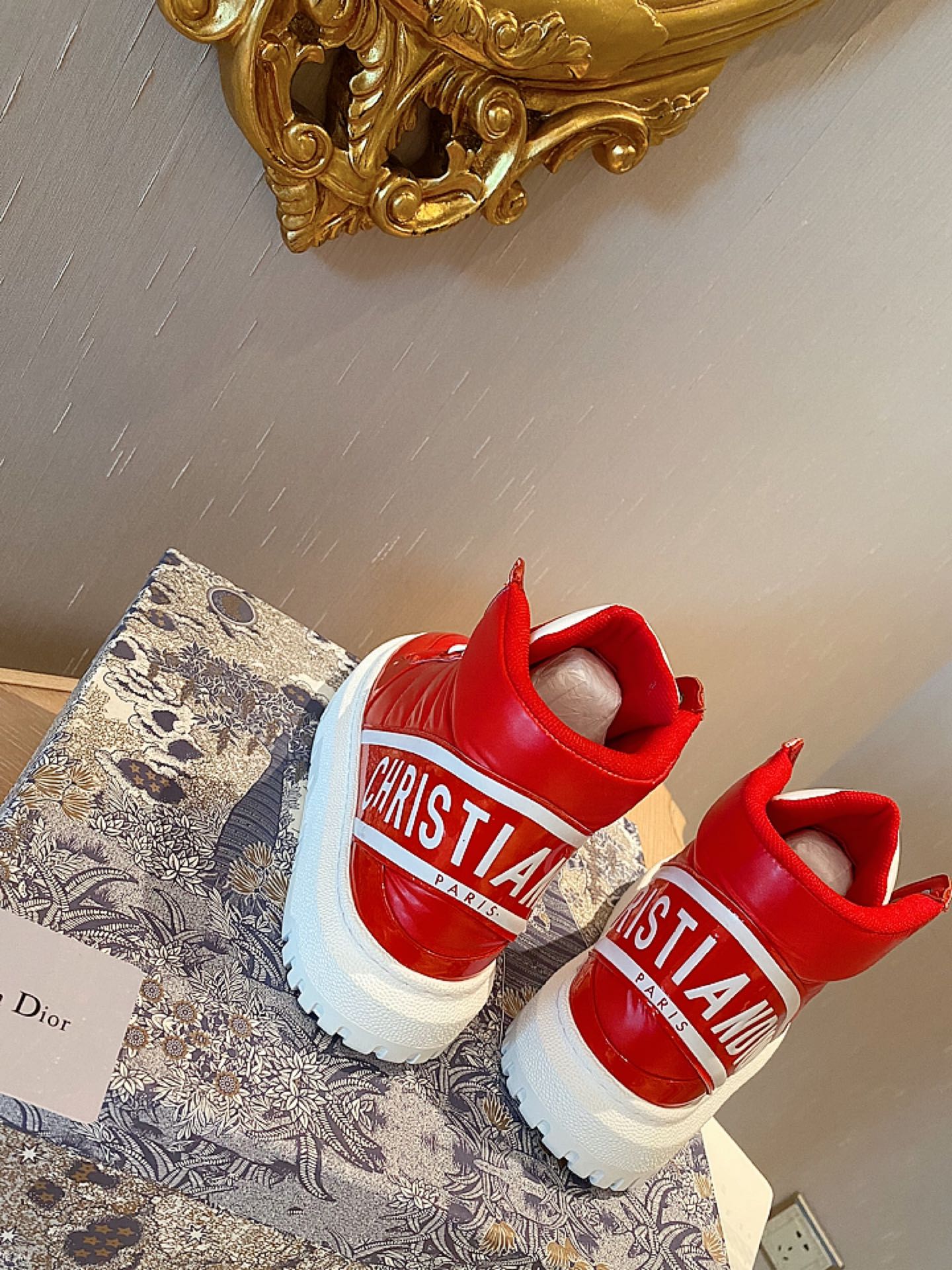 Christian Dior D-Player Patent-Trim Red For Women CD - Soul Replicas