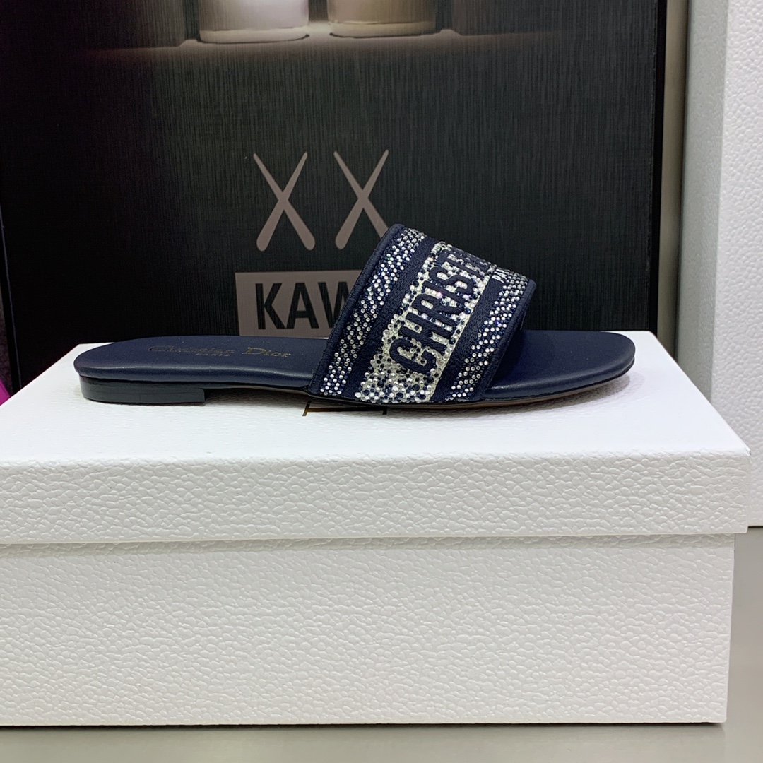 Christian Dior Women's Dway Slide Blue For Women CD KCQ166ERC_S56B - Soul Replicas