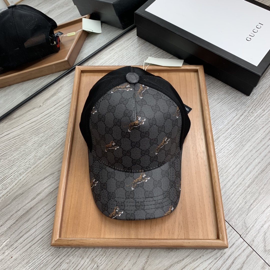 Gucci Canvas Baseball Cap Black - Soul Replicas