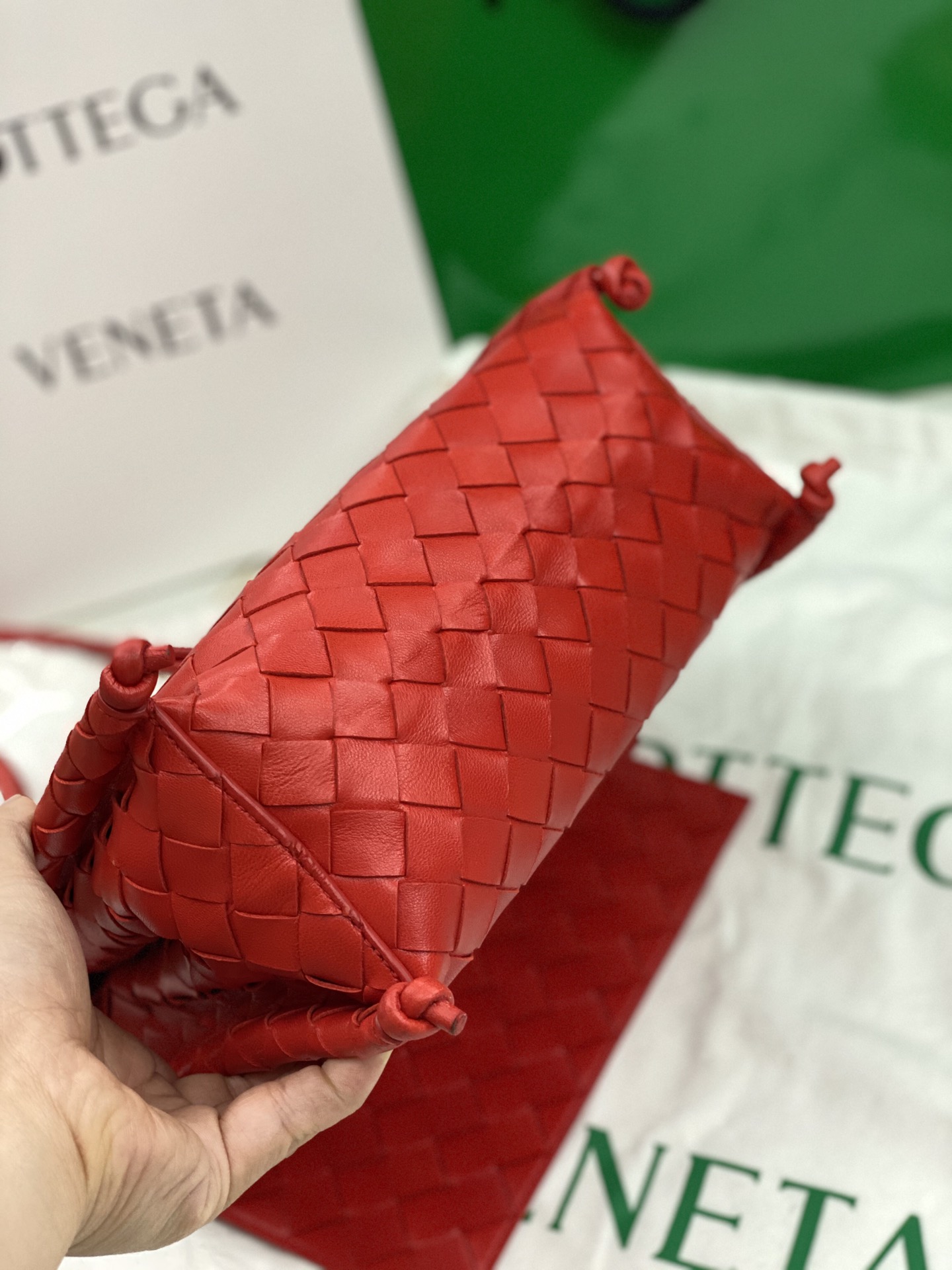 Bottega Veneta Backpack Red. For Women. Women-s Bags 8.9in/22.5cm - Soul Replicas