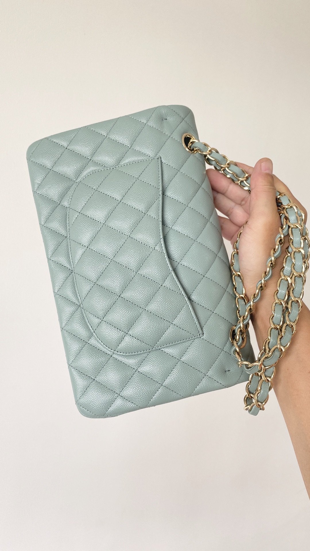 ChanelSmall Classic Handbag Light Green For Women. Women-s Bags 9.1in/23cm - Soul Replicas