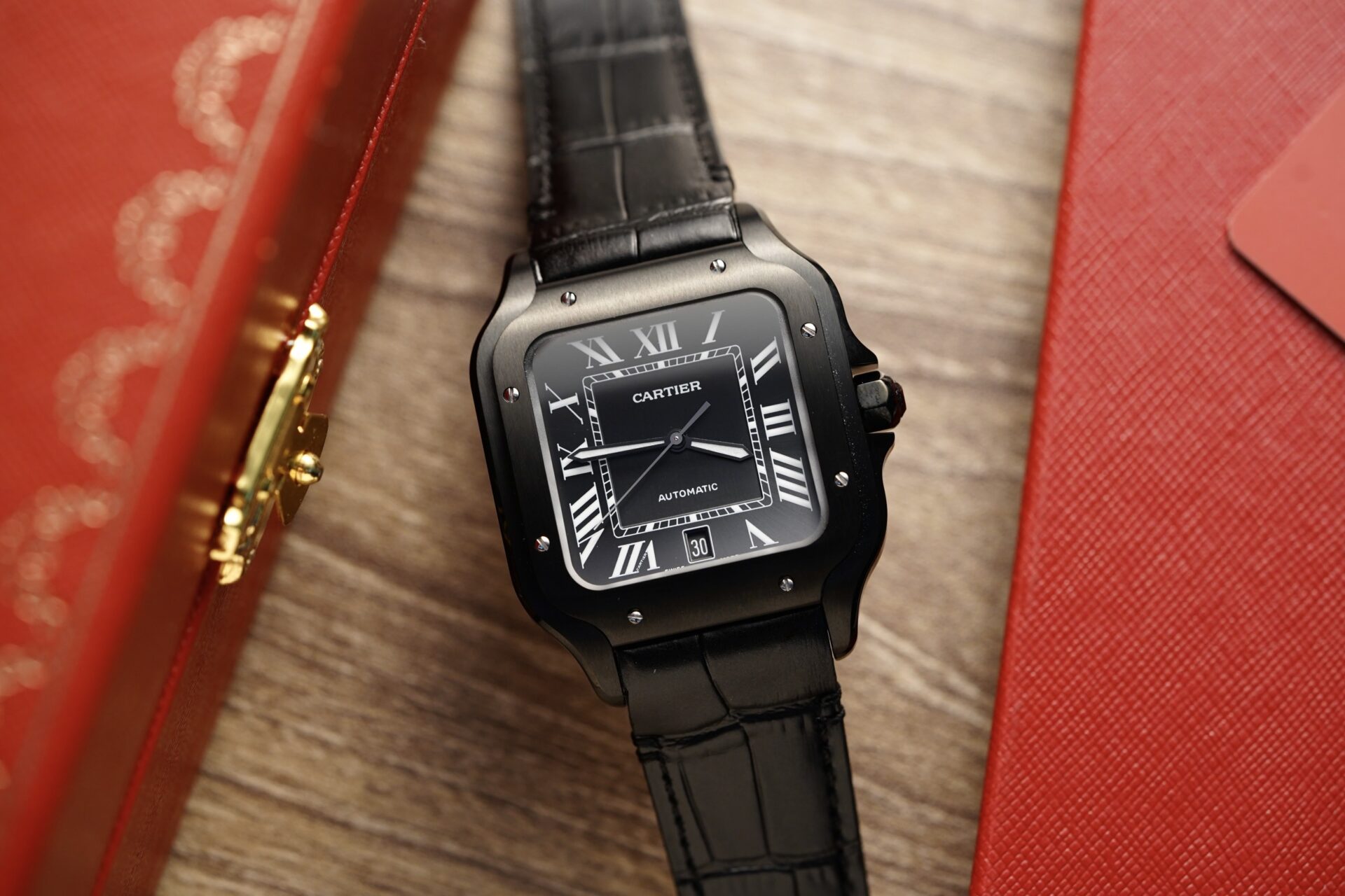 Cartier Best Replica Watch Santos De Cartier WSSA0039 Black Dial BV Factory 39.8mm - Soul Replicas