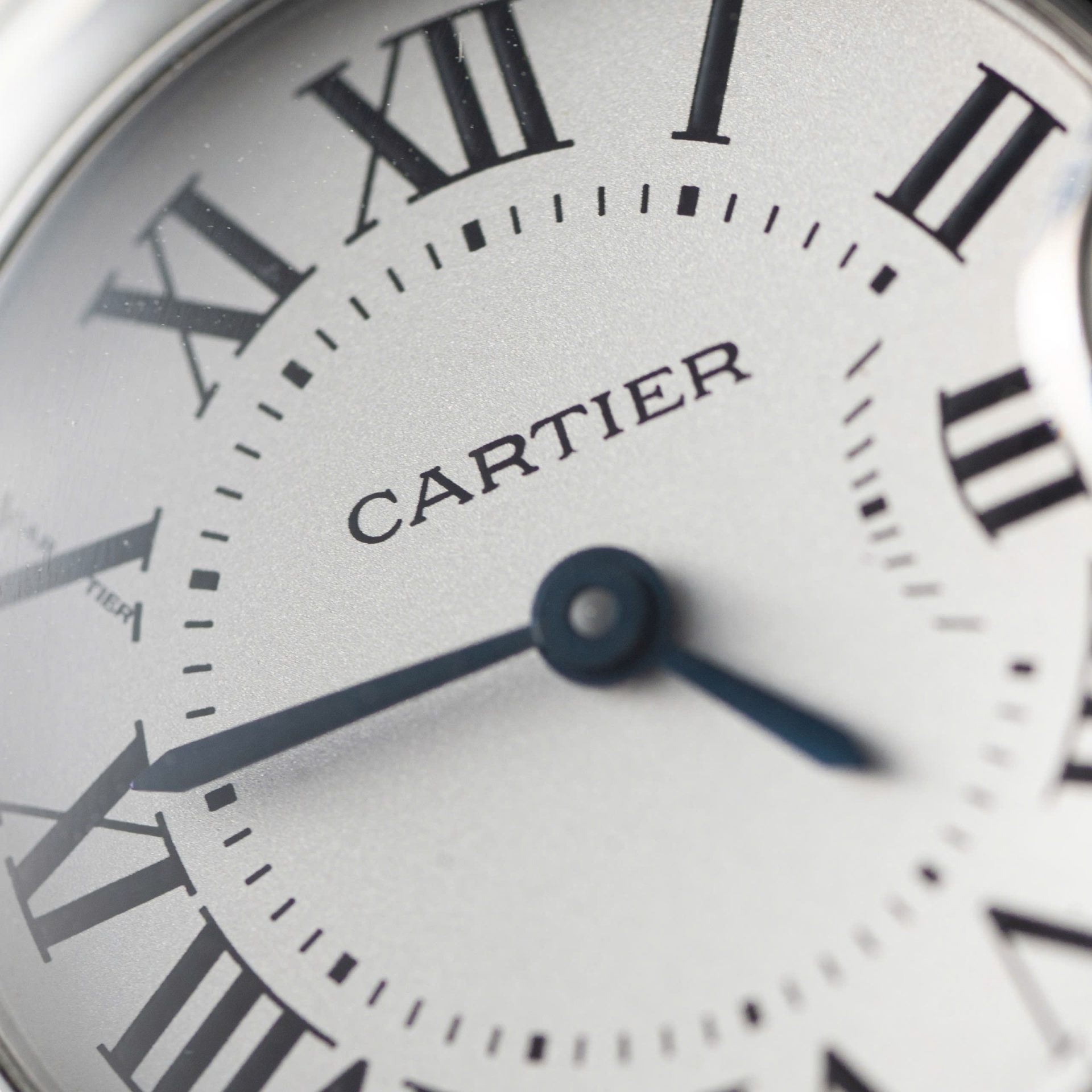 Cartier Ballon Bleu Women-s Replica 11 Watch White Dial Black Leather Strap 28mm - Soul Replicas