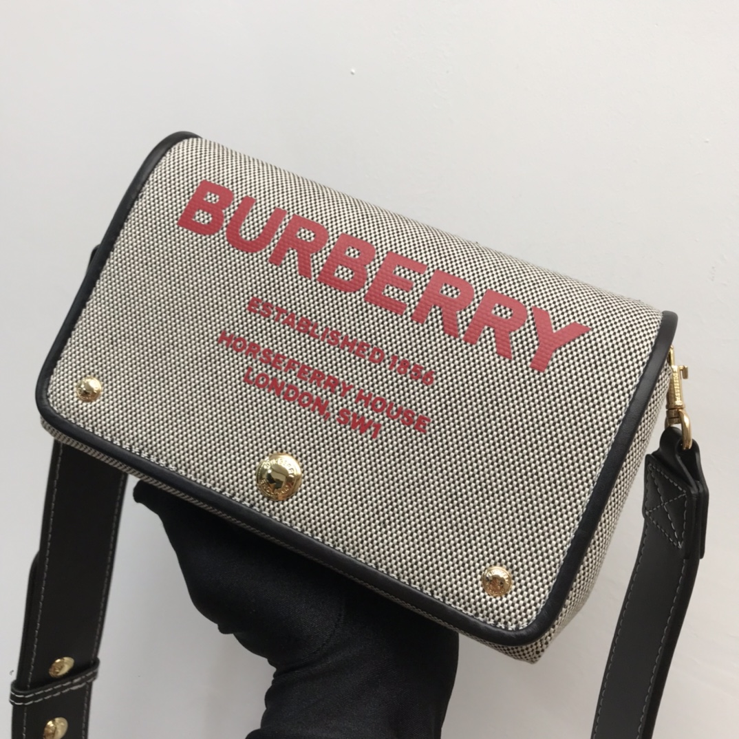 Burberry Horseferry Print Cotton Canvas Small Crossbody Bag For Women. Women-s Bags 7.1in/18cm - Soul Replicas