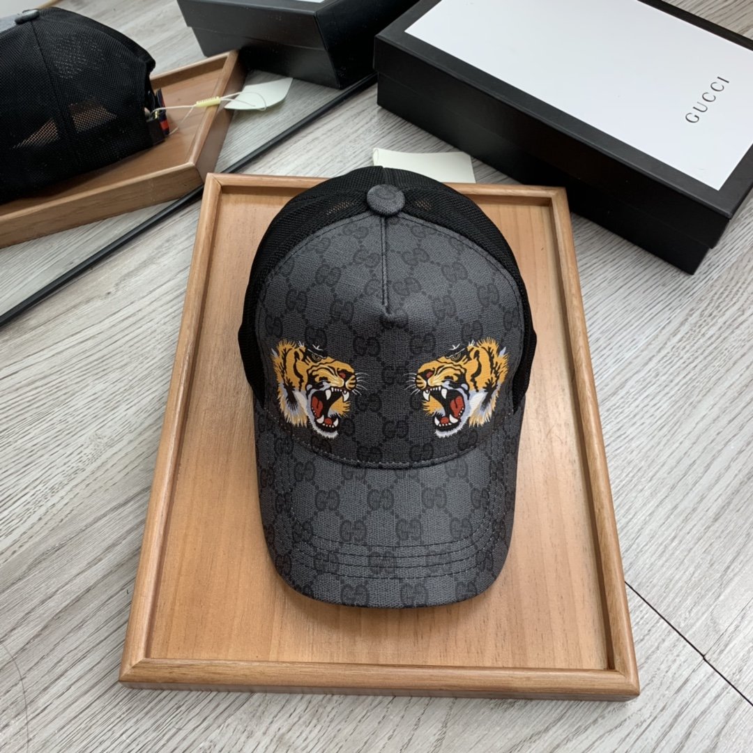 Gucci Canvas Baseball Cap Black - Soul Replicas