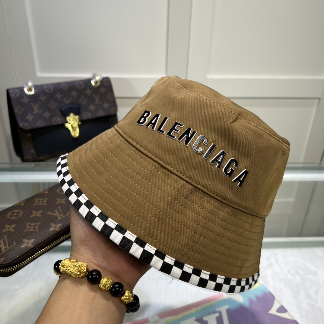Balenciaga Bucket Hat Brown Hat - Soul Replicas