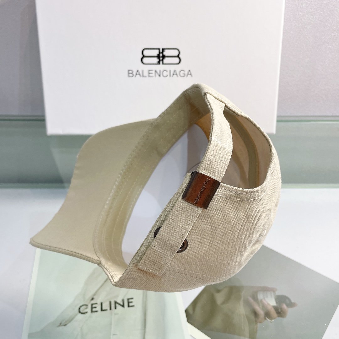 Balenciaga Logo Front Cap In Beige - Soul Replicas