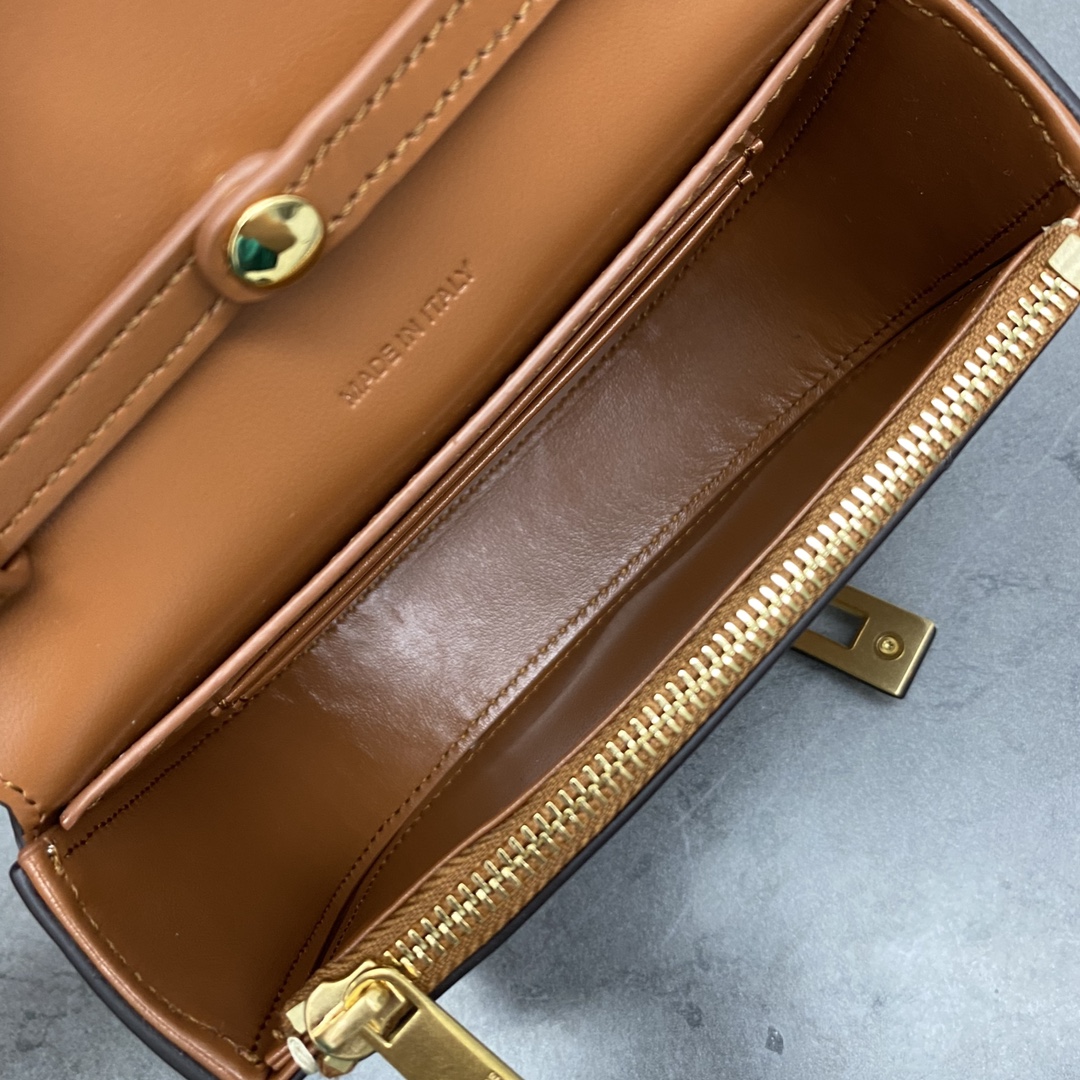 Celine Small 16 Wallet On Chain Tan For Women 6in/14cm 10G453CQ7.04LU - Soul Replicas