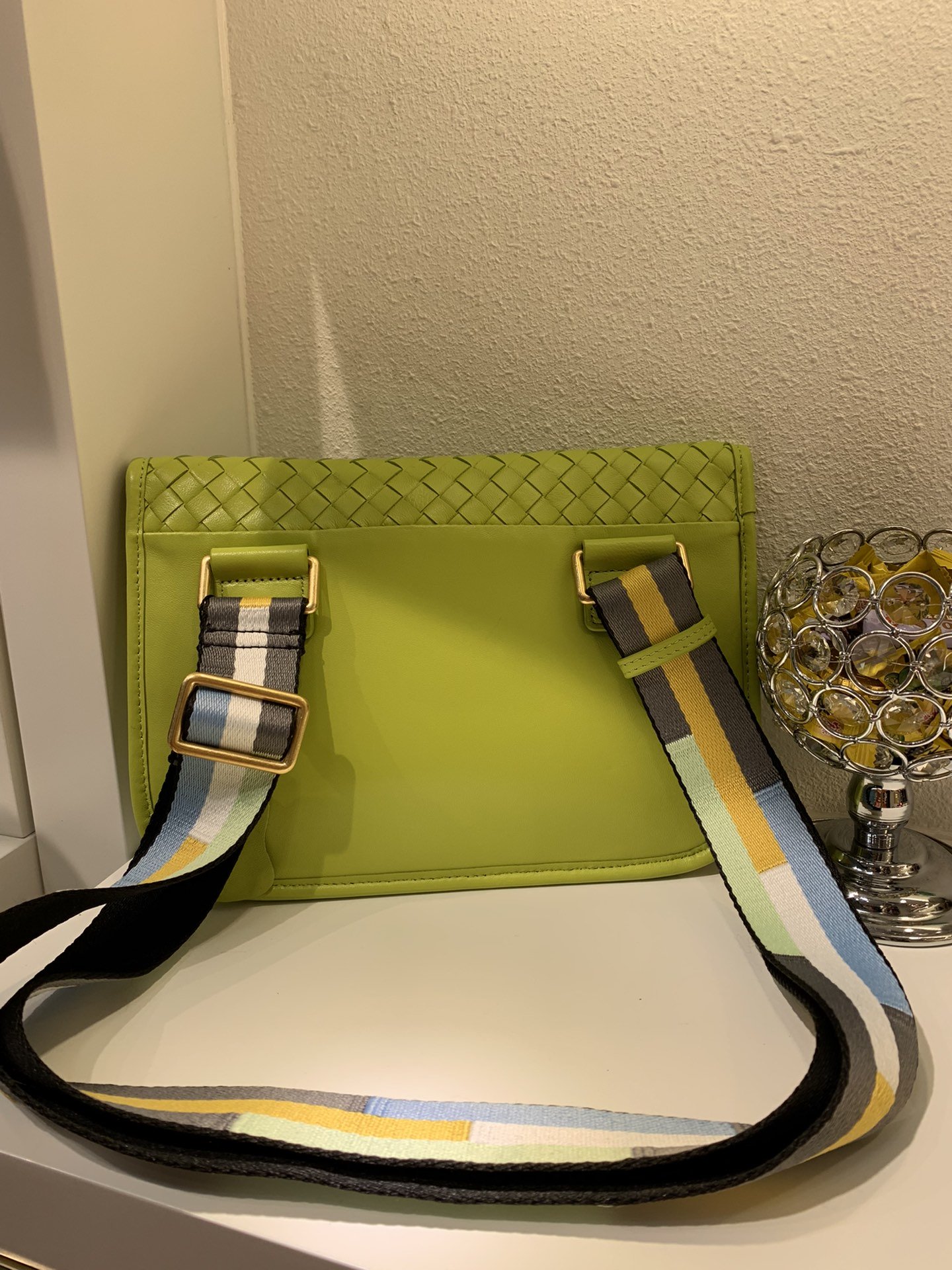 Bottega Veneta Functional Chest Bag Banana Greenleaf. For Women. Women-s Bags 10.2in/26cm - Soul Replicas