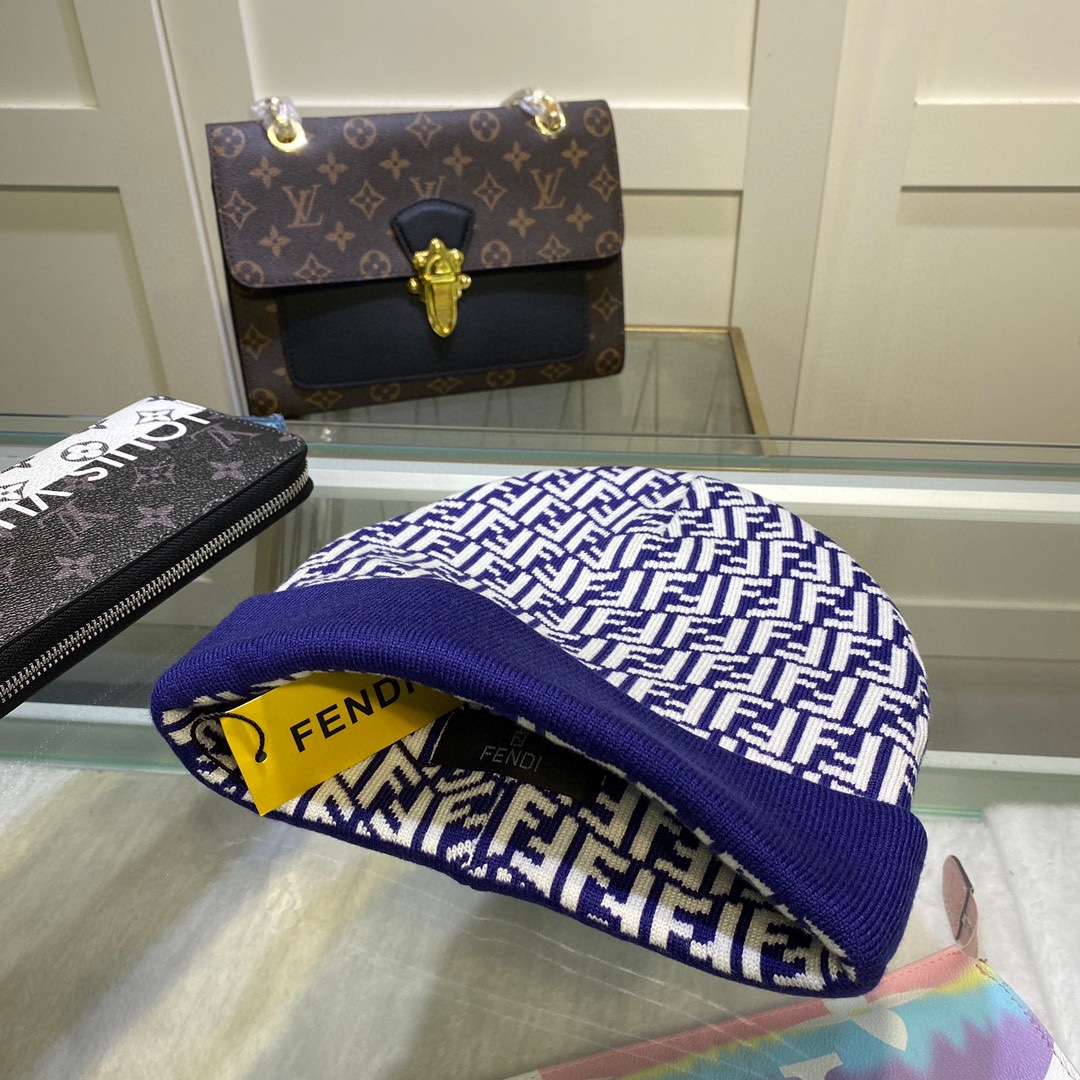 Fendi Beanie In Blue - Soul Replicas