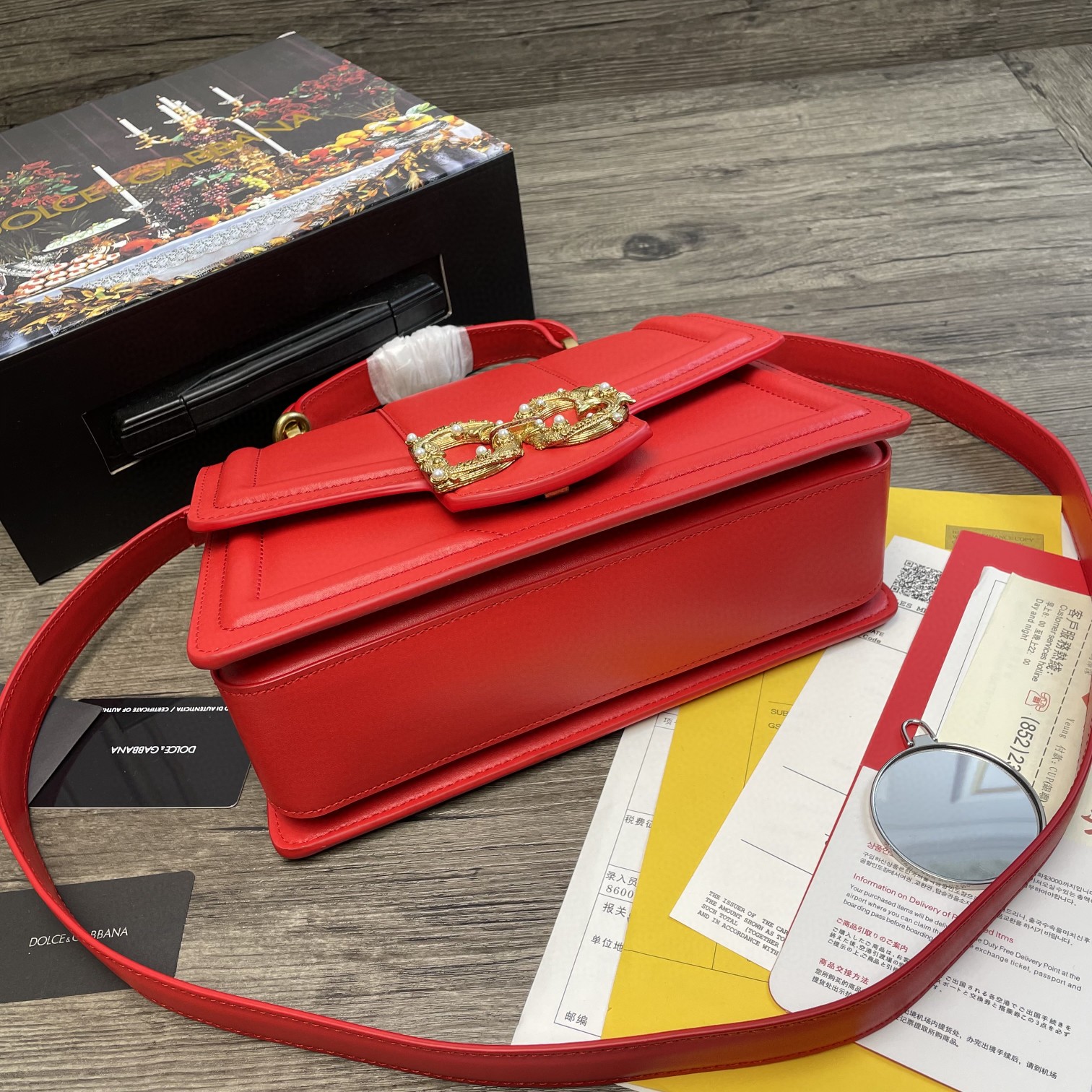 Dolce & Gabbana DG Girls Bag In Quilted Nappa Red For Women 10.6in/27cm DG - Soul Replicas