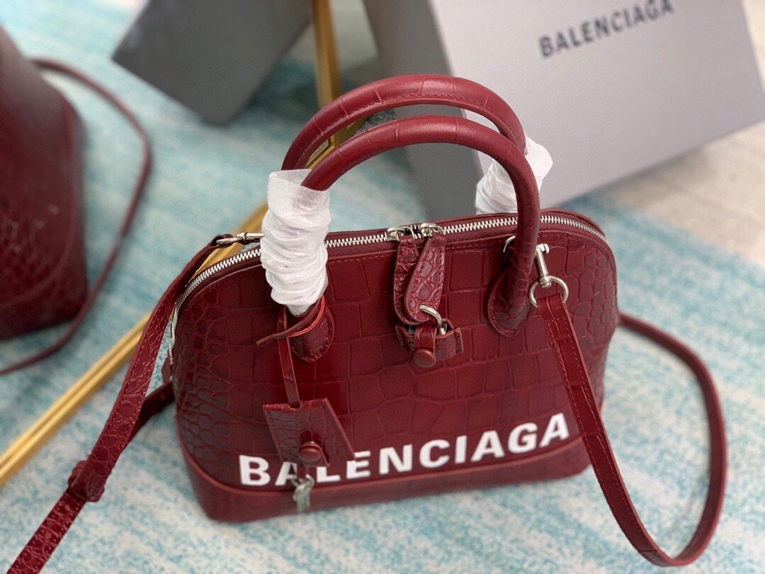 Balenciaga Ville XXS Handbag In Dark Red. For Women. Women-s Bags 8.6in/22cm - Soul Replicas