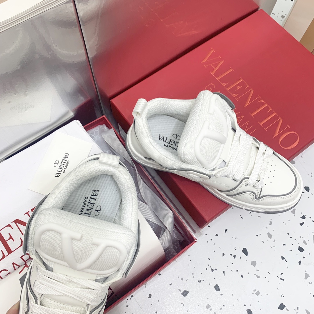 Valentino Garavani Open Skate Sneakers With Patent Band White For Women WS0FB1DXI - Soul Replicas