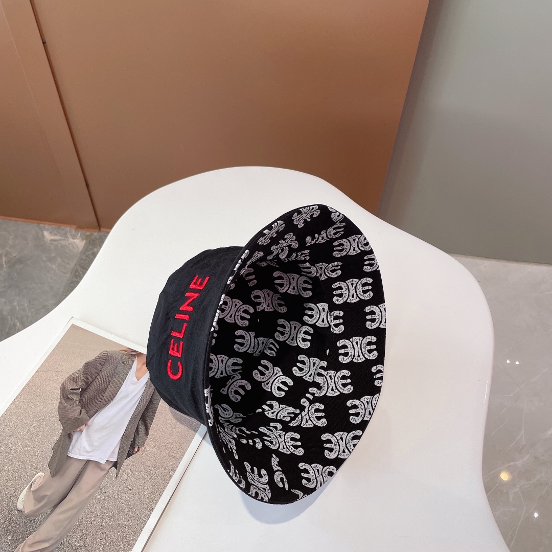 Celine Bucket Hat Black Celine Hat - Soul Replicas