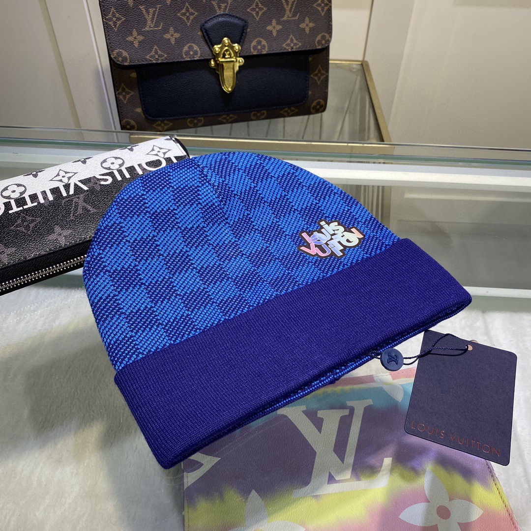 Louis Vuitton Beanie In Blue LV Headwear - Soul Replicas