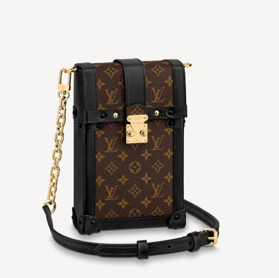 Louis Vuitton Pochette Trunk Verticale Monogram Canvas Black For Women. Women-s Chain Wallet 6.9in/18cm LV M63913 - Soul Replicas
