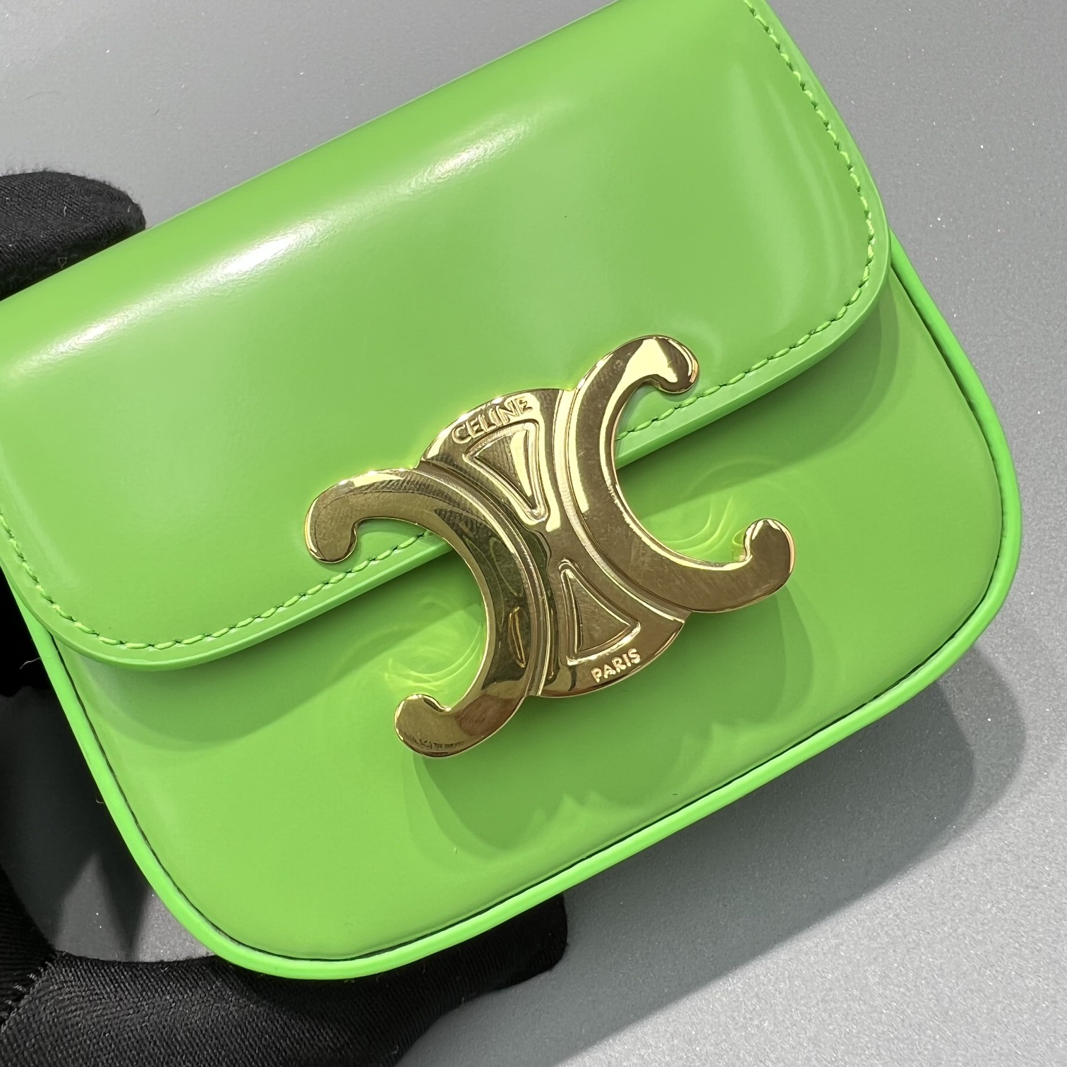 Celine Teen Triomphe Bag Green For Women 7in/19cm  - Soul Replicas