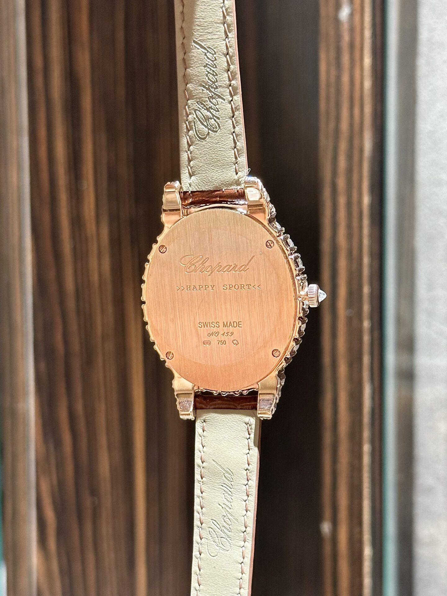 Chopard Rose Gold Wrapped Replica Watch With Moissanite Diamonds 34mm - Soul Replicas