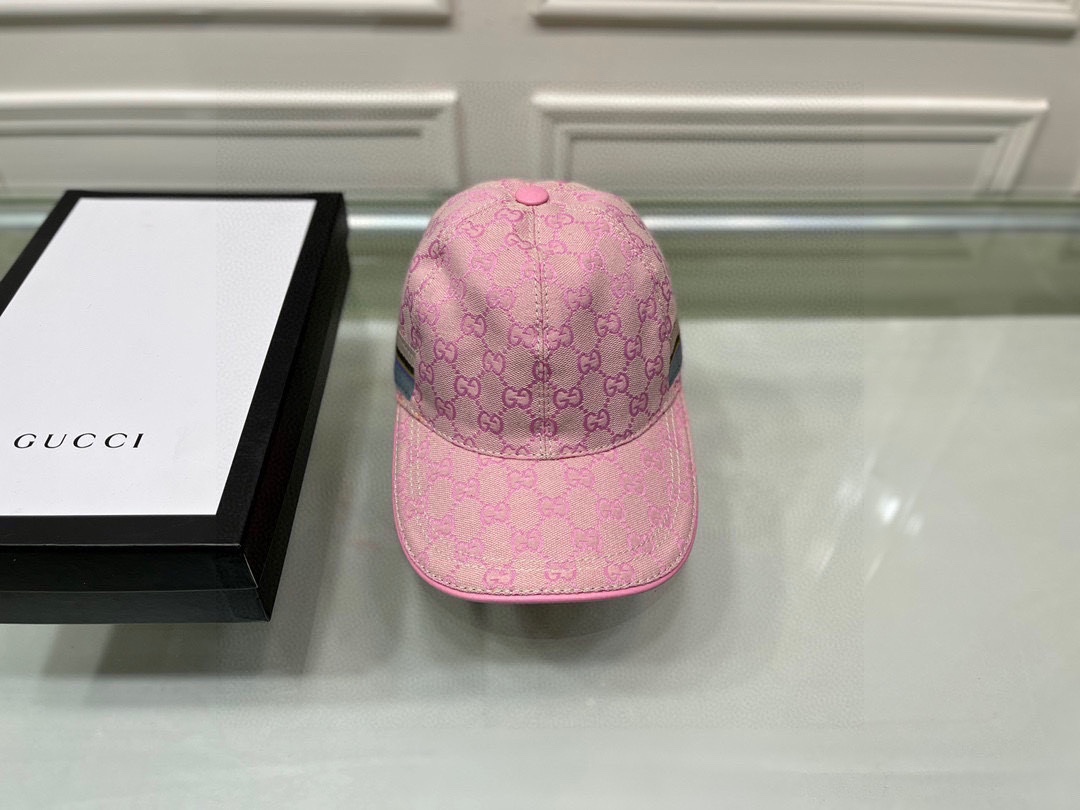 Gucci Canvas Baseball Cap Pink - Soul Replicas