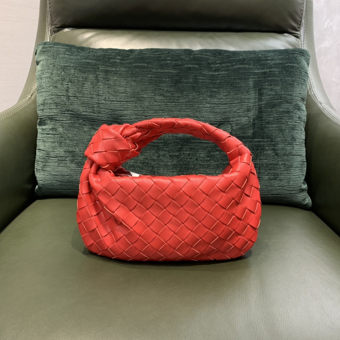 Bottega Veneta Mini Jodie Bag For Women 11in/28cm In Red - Soul Replicas