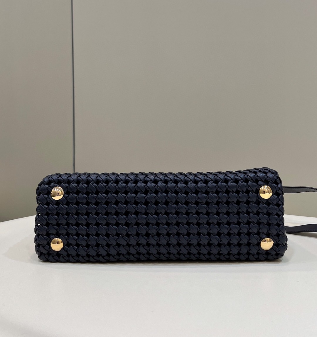 Fendi Mujer Peekaboo Iconic Navy Blue Bag For Woman 33cm/13in - Soul Replicas