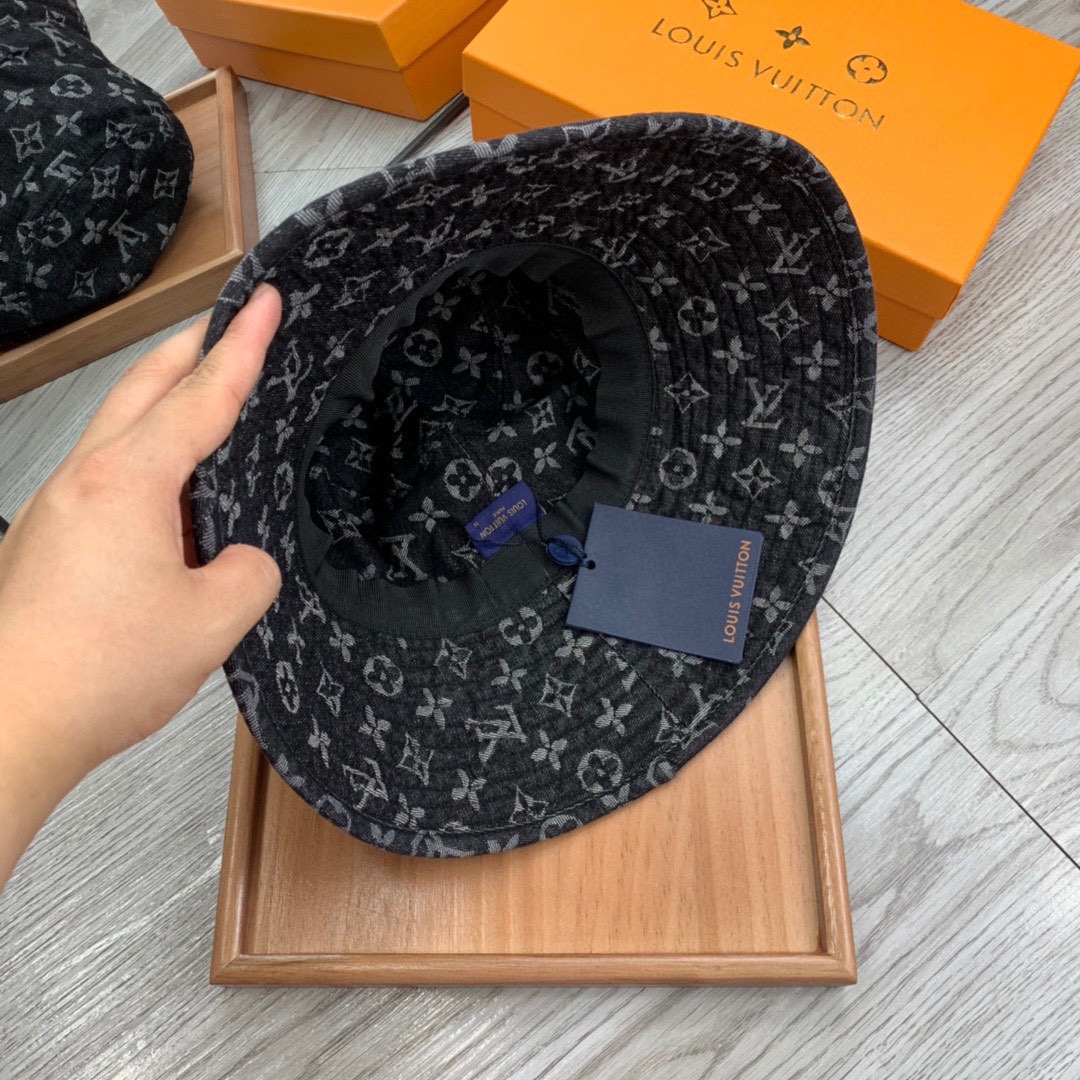Louis Vuitton Match Bucket Hat Black LV Cap - Soul Replicas