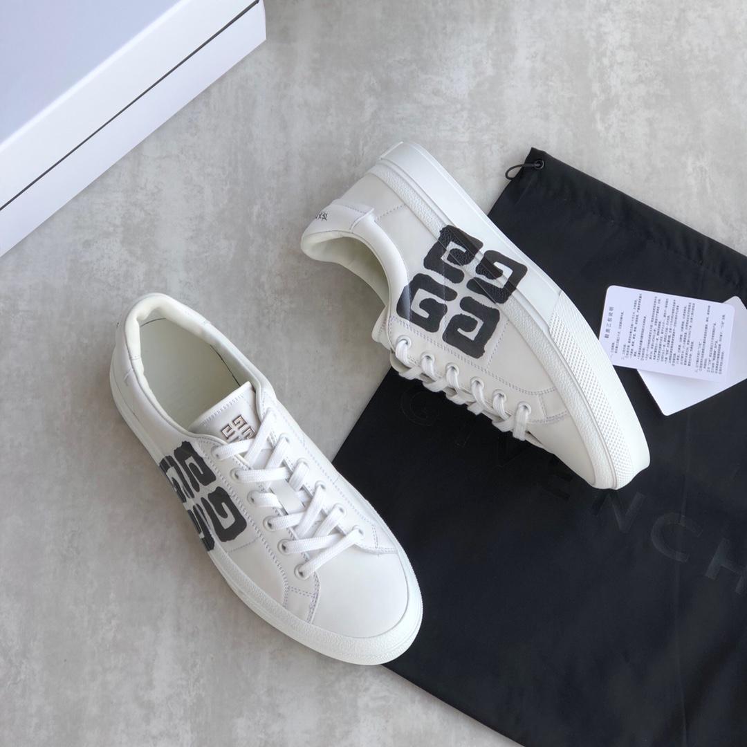 Givenchy City Sport Sneakers With Tag Effect 4G Print White For Men GVC BH005VH13P-116 - Soul Replicas