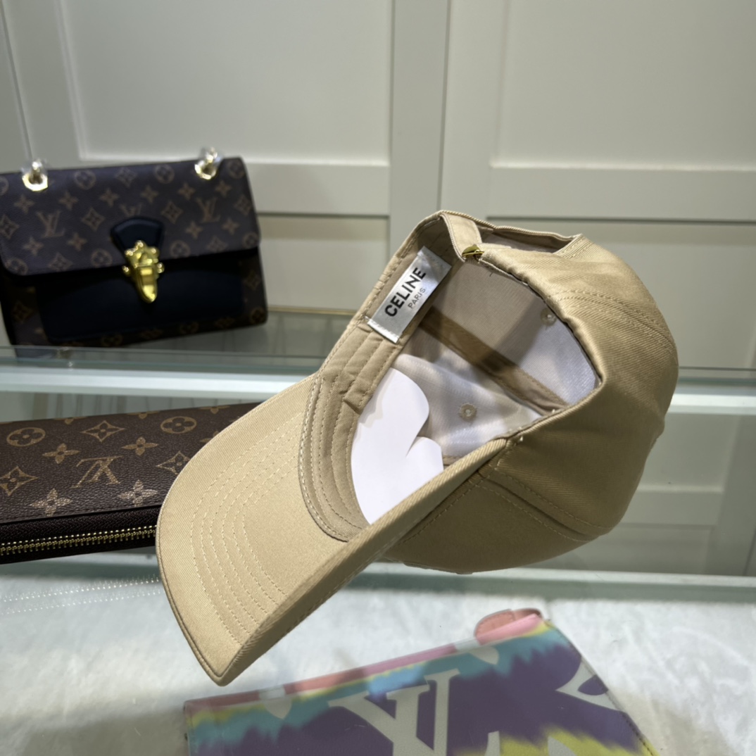 Celine Triomphe Baseball Cap Beige Celine Cap - Soul Replicas