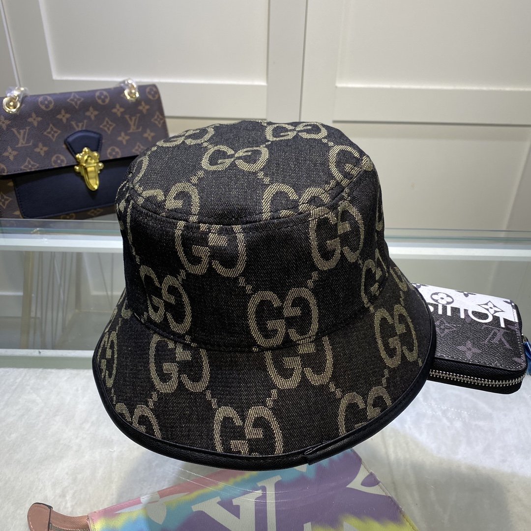Gucci Canvas Bucket Hat Black - Soul Replicas