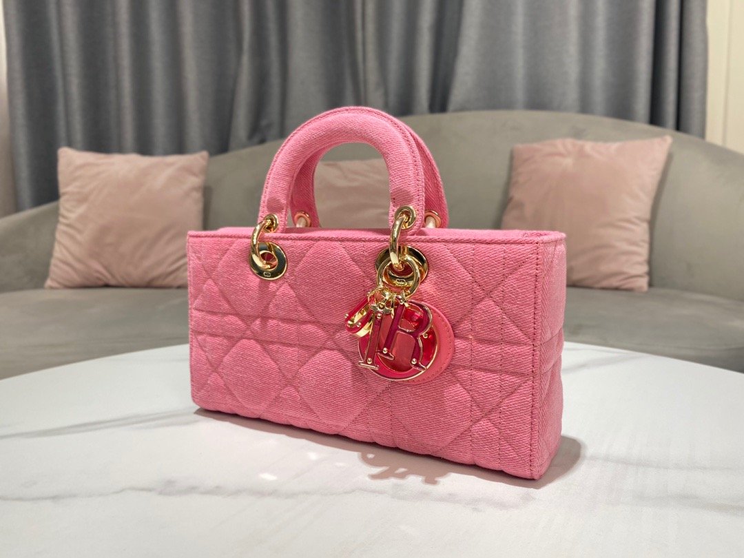 Christian Dior Lady D-Joy Bag Pink. For Women Women's Handbags 26cm/10in CD M0540WTJA_M929 - Soul Replicas