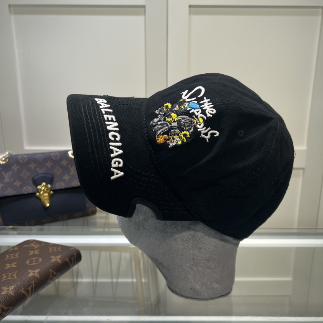 Balenciaga Logo Cap Black Cap - Soul Replicas