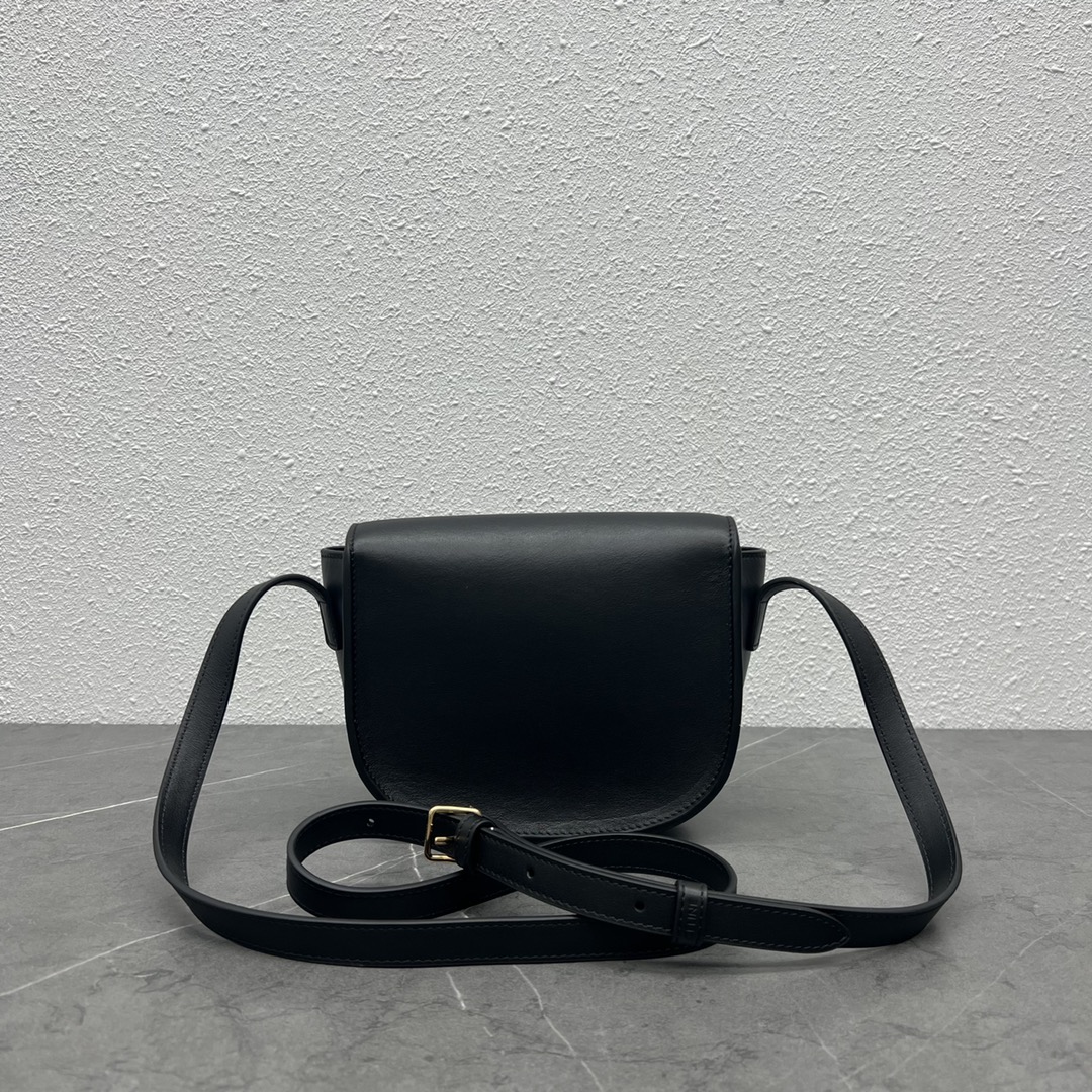 Celine Folco Cuir Triomphe With Studs Black For Women 7in/19cm - Soul Replicas