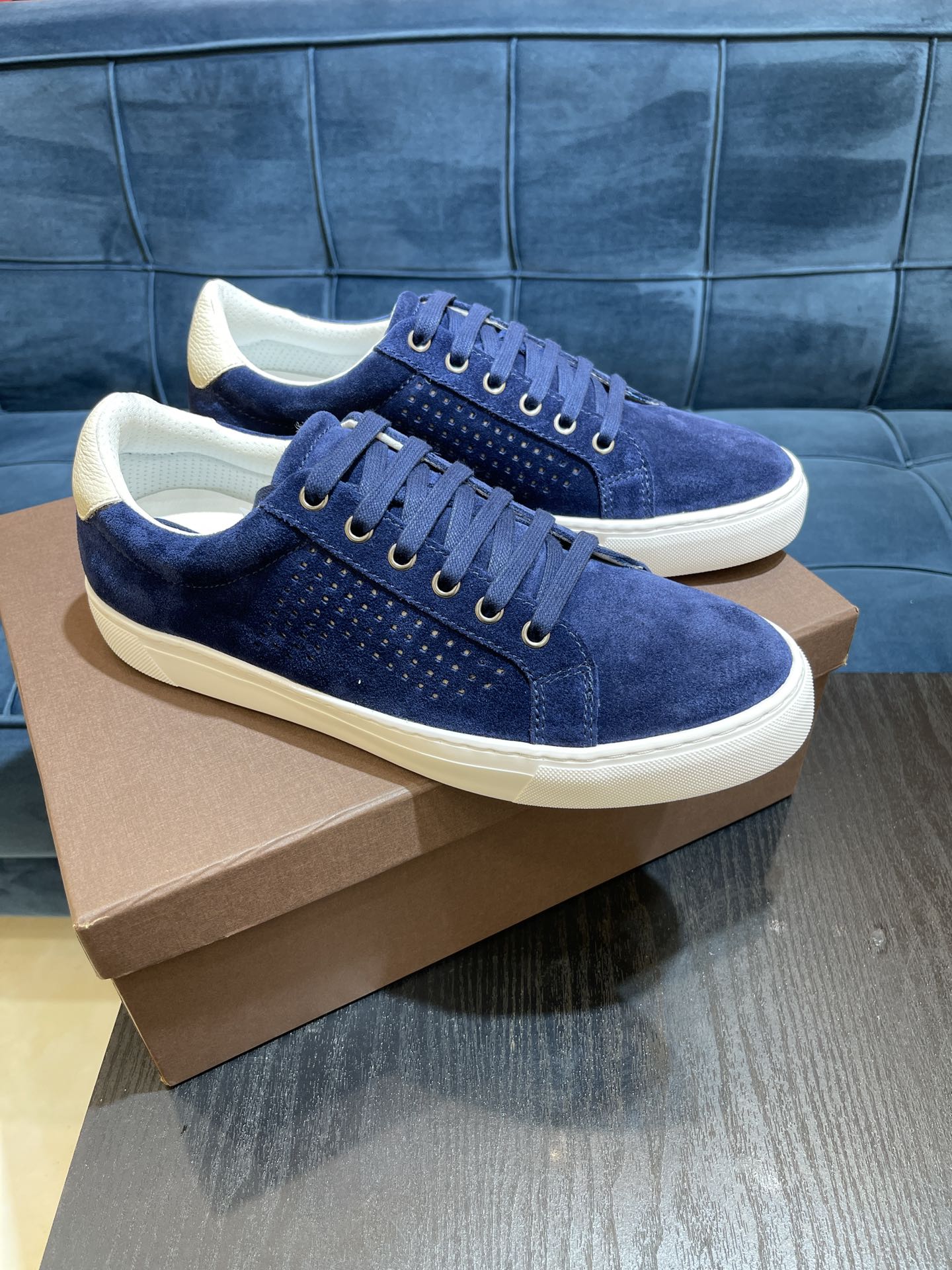 Bottega Veneta Men's Sneakers Blue For Men - Soul Replicas