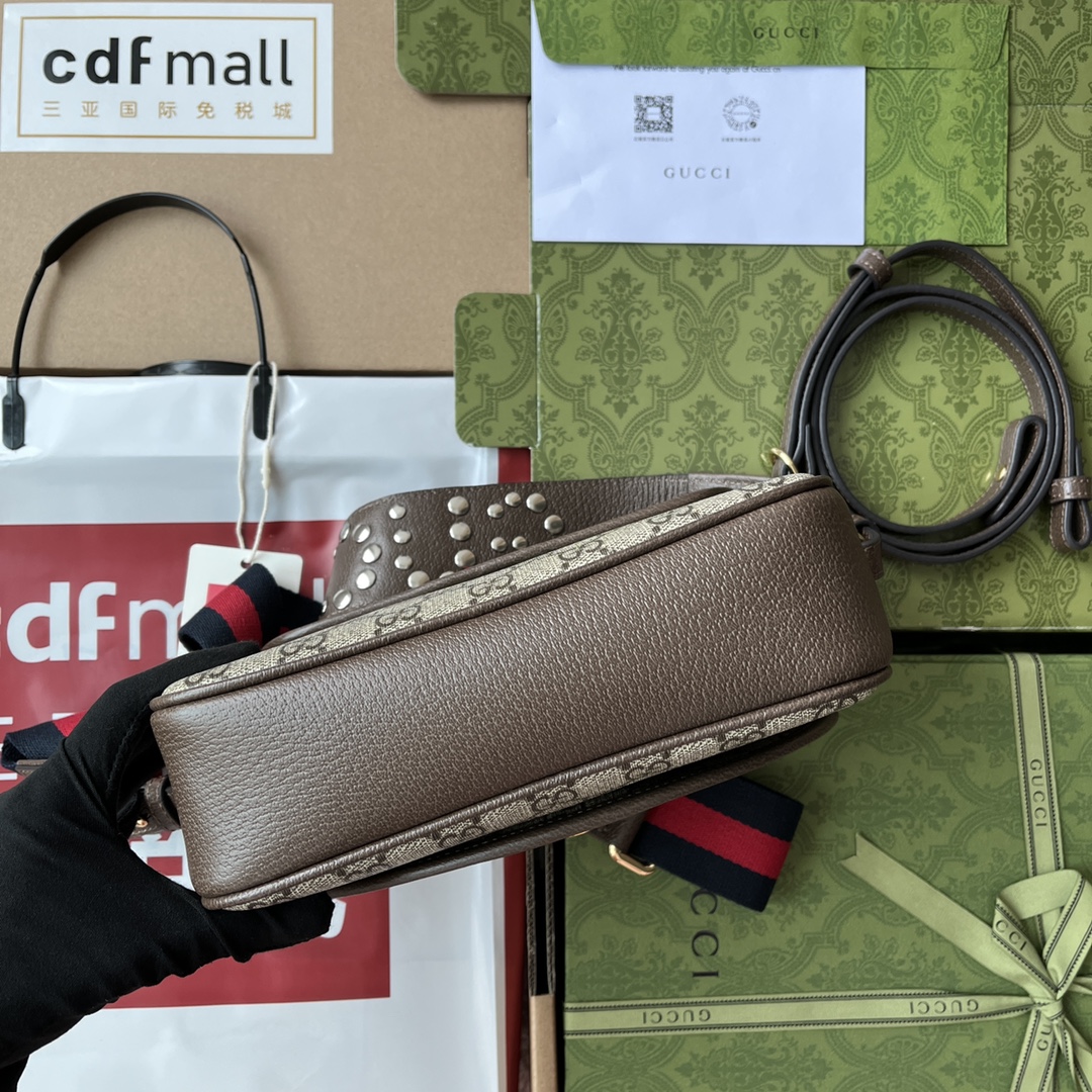 Gucci Ophidia Gucci Small Shoulder Bag Beige And Brown For Women. Women-s Bags 9.1in/23cm Gucci - Soul Replicas