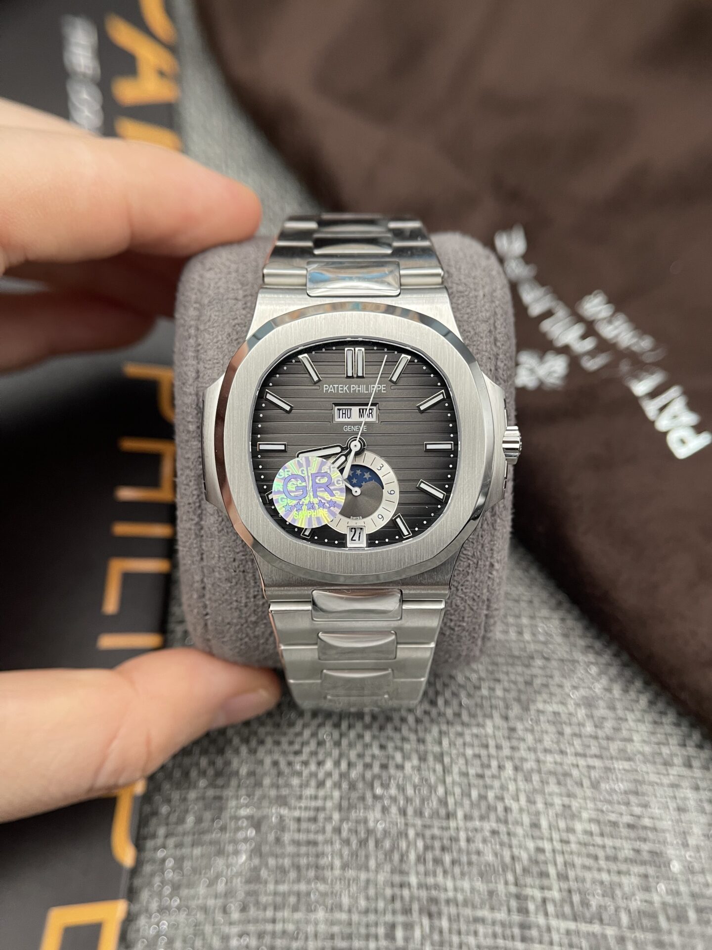 Patek Philippe Nautilus 5726 Best Replica Watch Gray Dial GRF 40.5mm - Soul Replicas