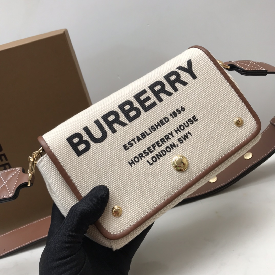 Burberry Horseferry Print Cotton Canvas Small Crossbody Bag For Women. Women-s Bags 7.1in/18cm 80518441 - Soul Replicas
