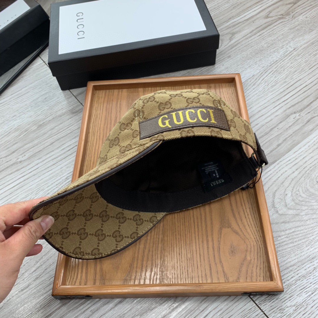 Gucci Canvas Baseball Cap Brown - Soul Replicas