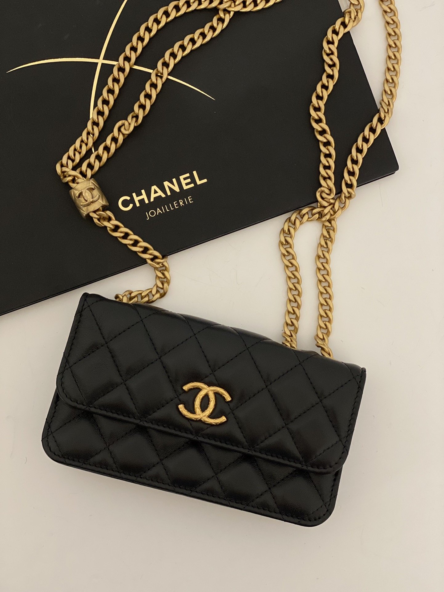 ChanelWallet With Strap Black For Women. Women-s Bags 6.7in/17cm - Soul Replicas