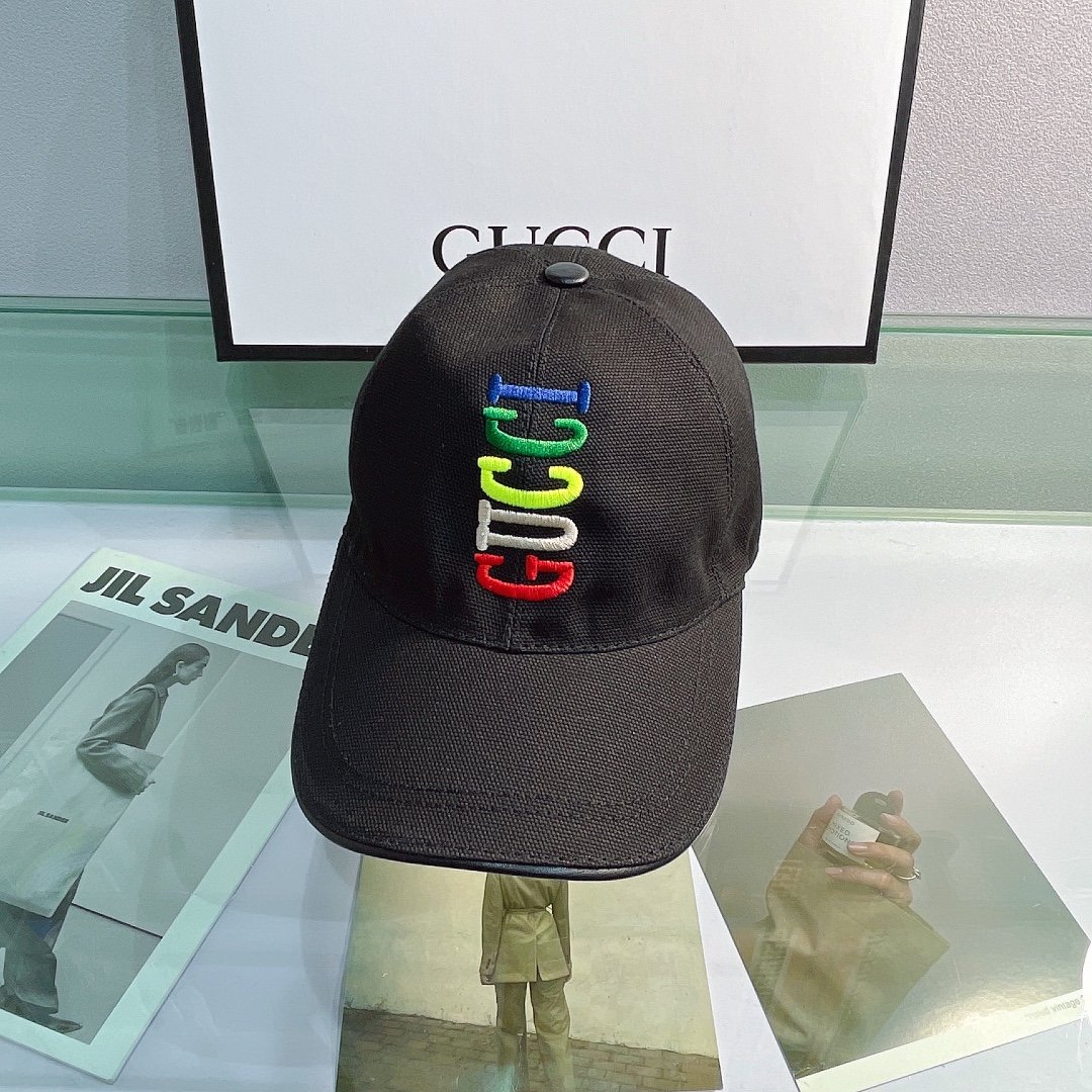 Gucci Canvas Baseball Cap Black - Soul Replicas