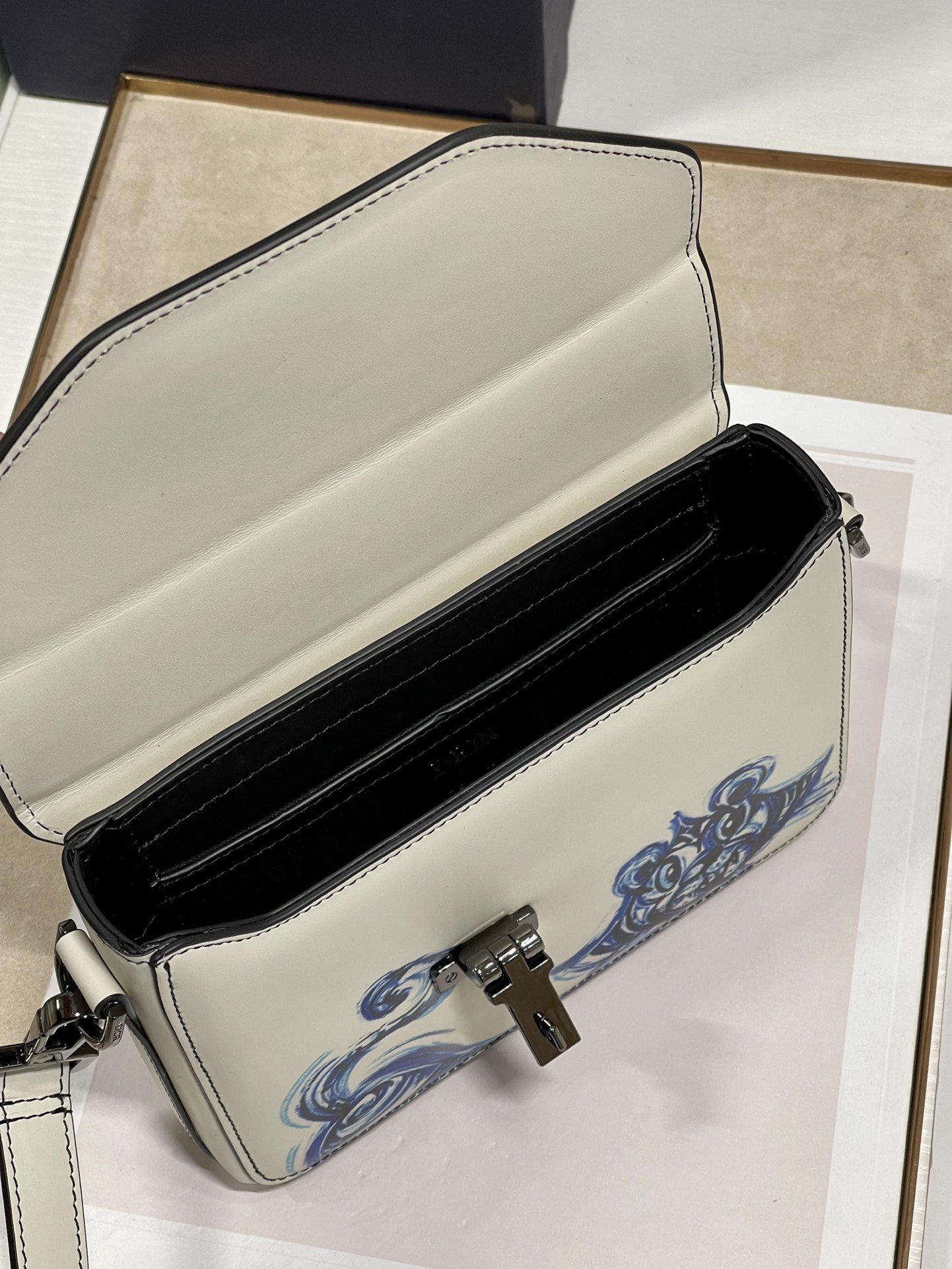 Christian Dior Lock Handbag White For Women 7.5in/19cm CD - Soul Replicas