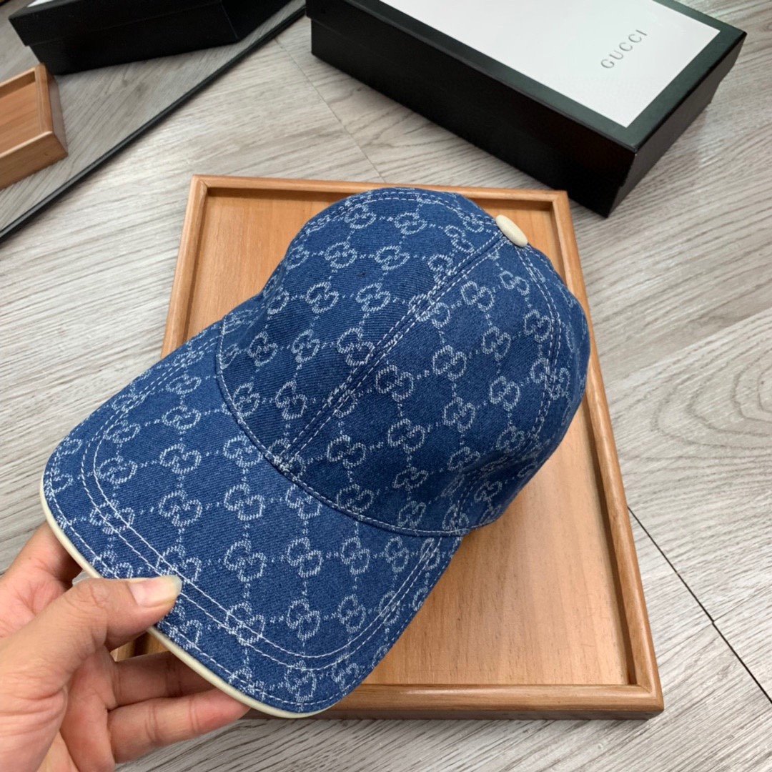 Gucci Canvas Baseball Cap Blue - Soul Replicas
