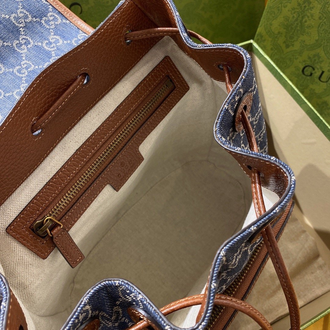 Gucci Backpack With Interlocking G Blue For Women. Women-s Bags 11.8in/30cm Gucci - Soul Replicas