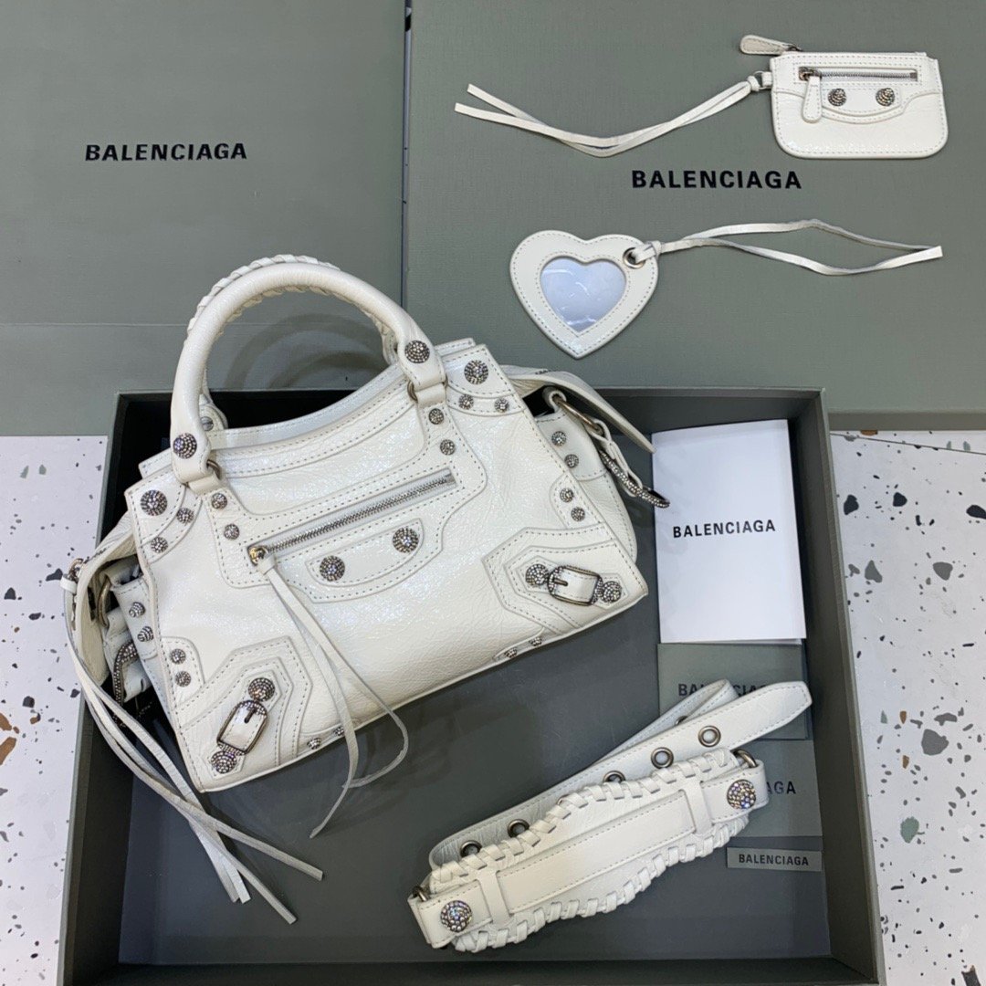 Balenciaga Neo Cagole XS Handbag In White. For Women. Women-s Bags 15.3in/39cm 700451210B09104 - Soul Replicas