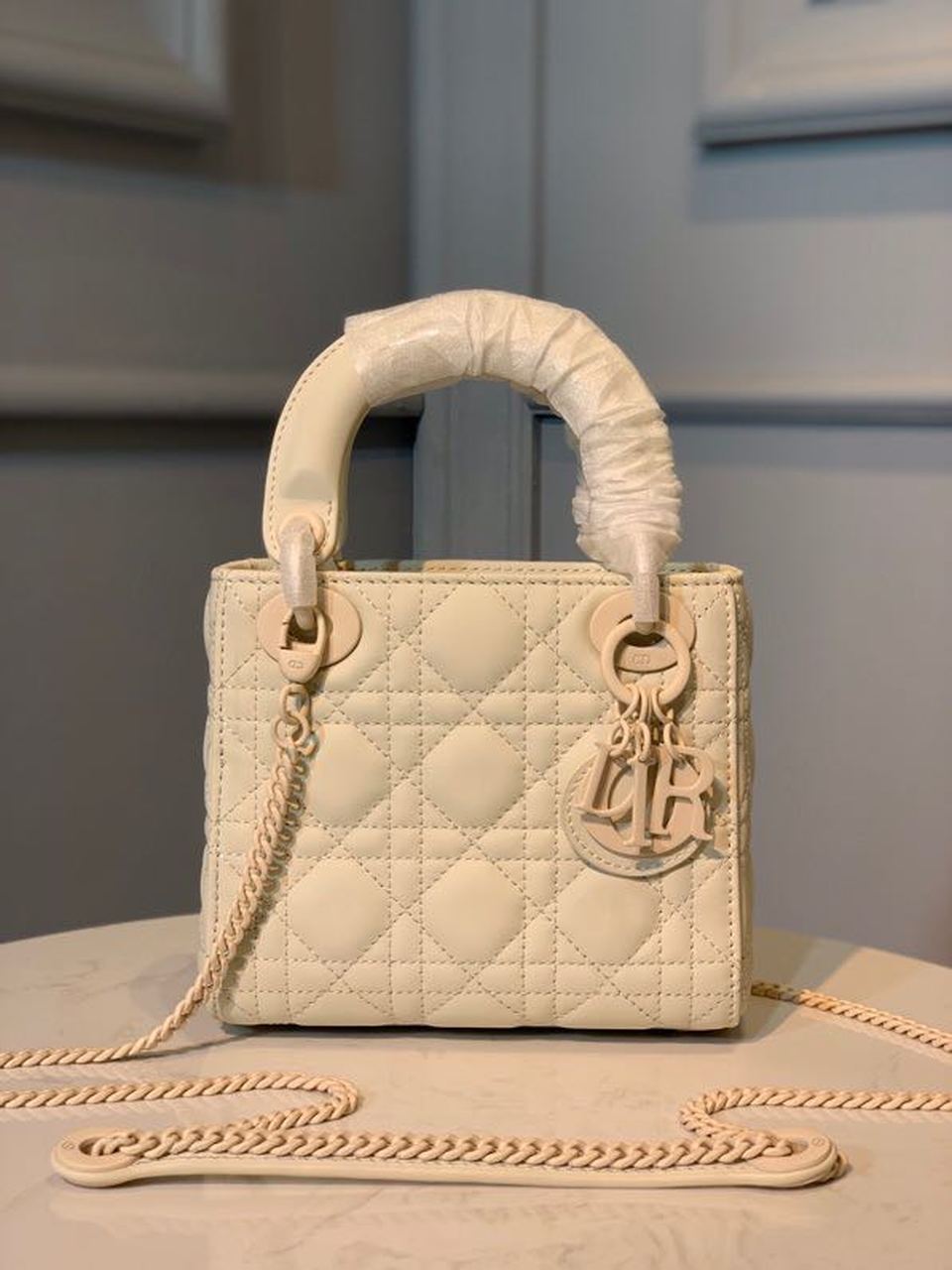 Christian Dior Mini Lady Dior Bag Ivory For Women 6.5in/17cm CD M0505SLOI - Soul Replicas